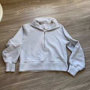 Varley Women’s Milano Half Zip Sweatshirt Sz S Light Blue EUC